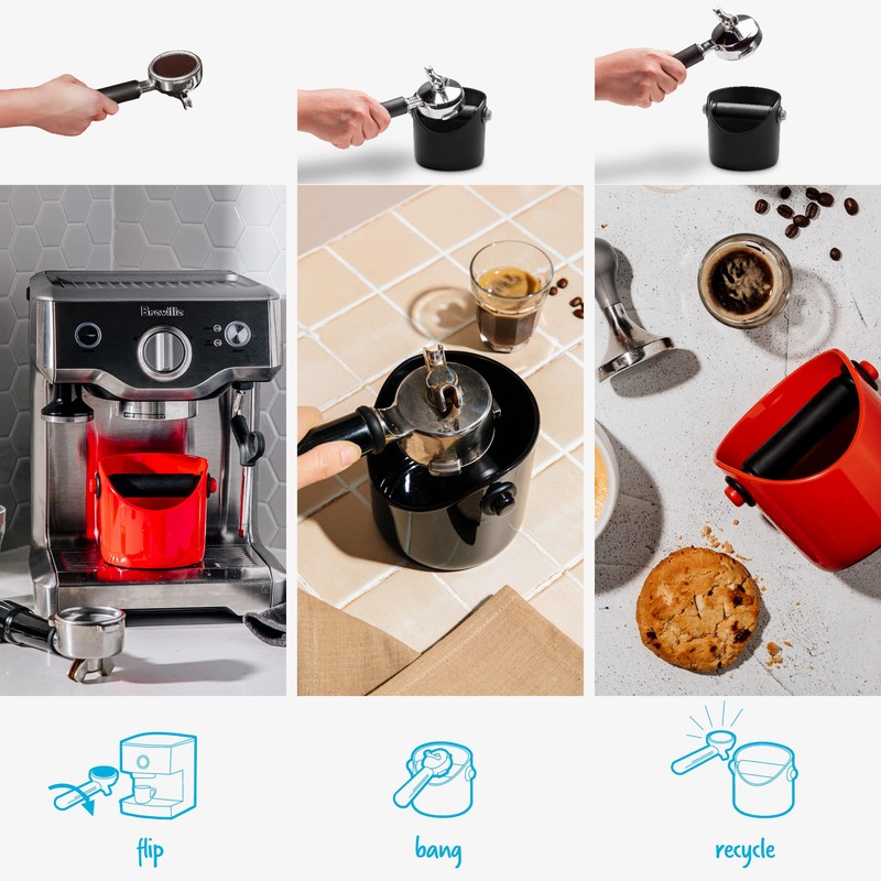 Dreamfarm Grindenstein Big Coffee Knock Bin, Black