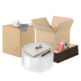 The Boxery Complete Moving Kit–1 Bedroom-Larger | 18 Pack of Boxes, (6pcs – 14”x14”x10”) - (12pcs – 18”x18”x12”) + All Supplies Needed for a Smooth Move!