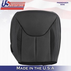 u.s autoseatcovers inc. 2011-2017 For Jeep Wrangler Rubicon Passenger Bottom Leather Cover Black