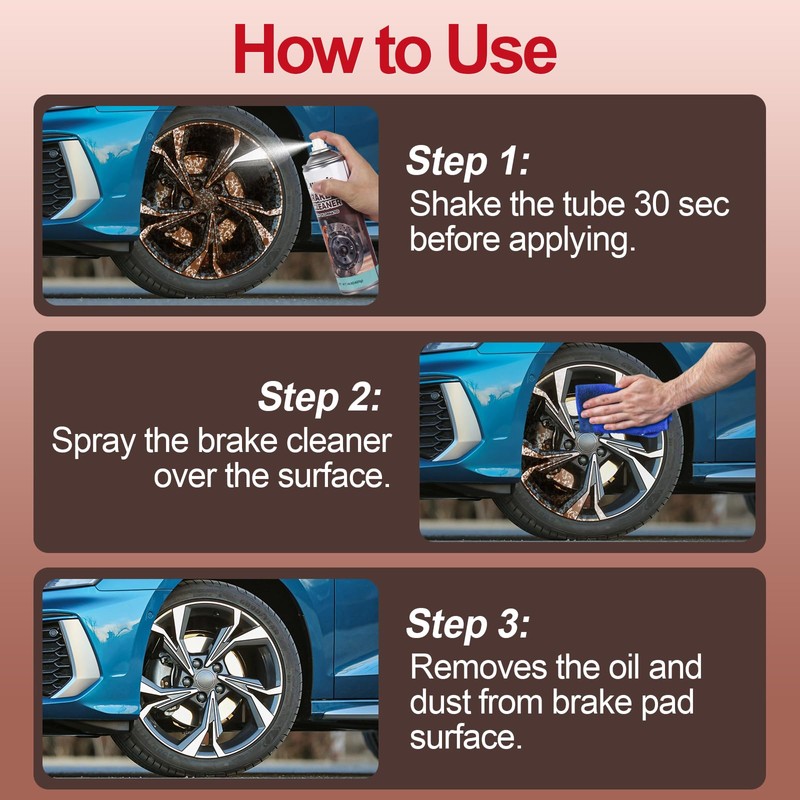 OUMSIS Brake Cleaner, Non-chlorinated Brake Cleaner Spray Can, Oil-Dust-Rust Remover