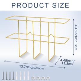 AshKiz SDS Binder Holder Wall Mount, MSDS Wall Mount, SDS Binder Holder, MSDS Wall Station for File Magazine Safety Sheet Organizer Display Office School Home Gold (2Pack)