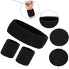 6 Pieces Sweatbands Set, Includes 2 Pieces Sports Headband and