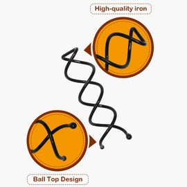 YEEPSYS Spiral Hair Pins,10 Pack Twist Hair Pins Corkscrew Hair Pins Spin Pins Non-Scratch Round Clip for Women Hair Style DIY