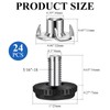 Supkiir 24Pcs 5/16”-18 Thread Furniture Leveling Feet, Stainless Steel Screw