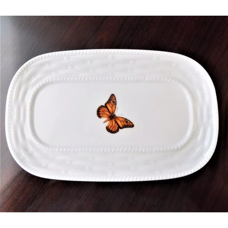 Lenox Butterfly Meadow with Bunny Butter Dish ~~ NEW ~~
