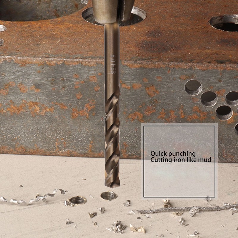 5Pcs Straight Shank Twist Drill Bit HSS 3 4 5