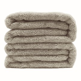 Polyte Quick Dry Lint Free Microfiber Bath Sheet, 35 x 70 in, Pack of 2 (Beige)