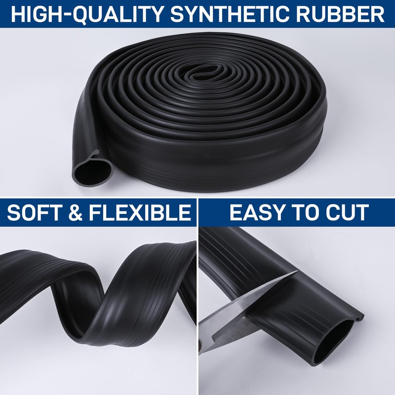 20 FT Garage Door Bottom Seal Rubber 0.19" P Bulb