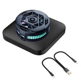 CarPlay AI Box Cooler, Semiconductor Direct Cooling Fan, Ultra-Quiet Performance Radiator with Strong Magnetic, Silent RGB, Universal Fit, Includes 2-in-1 USB-C Cable (Black)