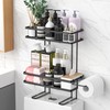 HuggieGems Over Toilet Storage, Bathroom Organizers and Storage Shelves, Black,