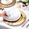 Vesici 24 Pcs Gold Stainless Steel Charger Plates 13 Inch