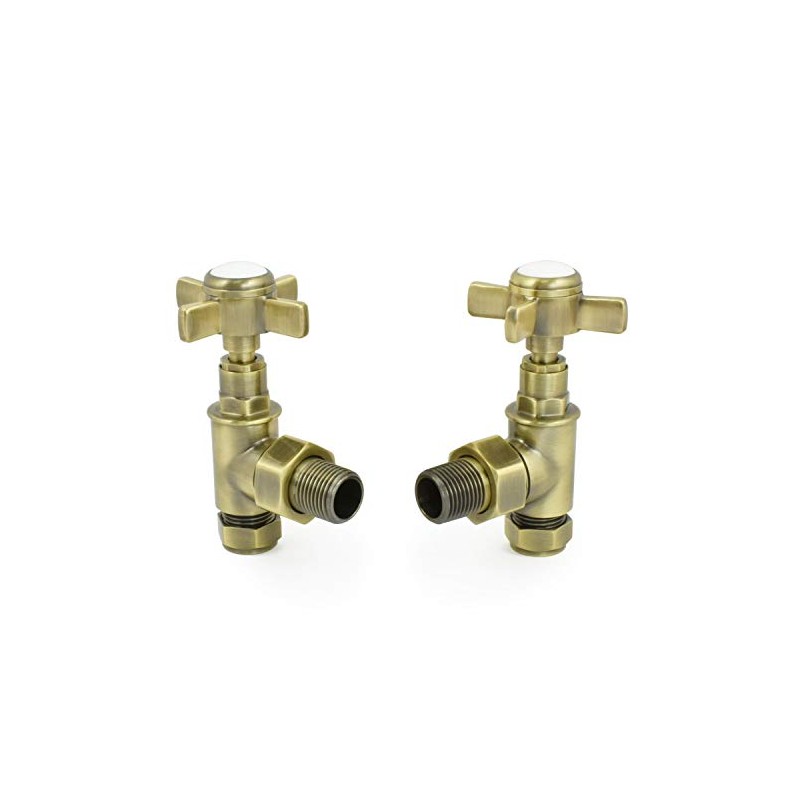 Hot Flow | Bayou Cross-Head Traditional Manual Radiator Valves (Pair)