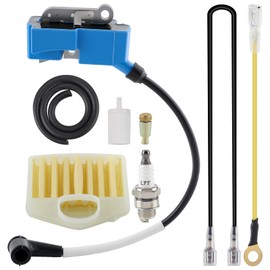 Carbhub Ignition Coil Fit for Husqvarna 390, 385, 375, 372, 371 XP, 365, 362, 359, 357, 353, 351, 350, 346, 345, 340 Chainsaw Replace 537 16 22-04, 544 04 71-01 with Filter Spark Plug Fuel Line