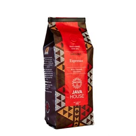 Kenya AA Espresso Ground Coffee - Perfect Dark Roast Craft Coffee. Fair Trade, Single Origin Kenyan Coffee with verifiable Coffee Kenya Mark of Origin by Java House Africa (13.23 oz)