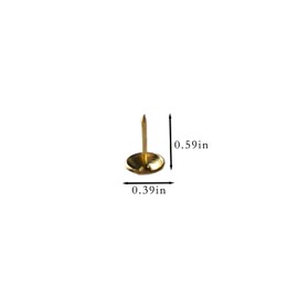 Upholstery Tacks Furniture Tacks 7/16" Decorative Upholstery Nails 11×17mm,Decorative Furniture Nails for Sofa,Bed,Chair,and DIY Home Decor Projects (200, Gold)