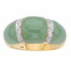 PalmBeach Yellow Gold-plated Sterling Silver Genuine Green Jade and Round