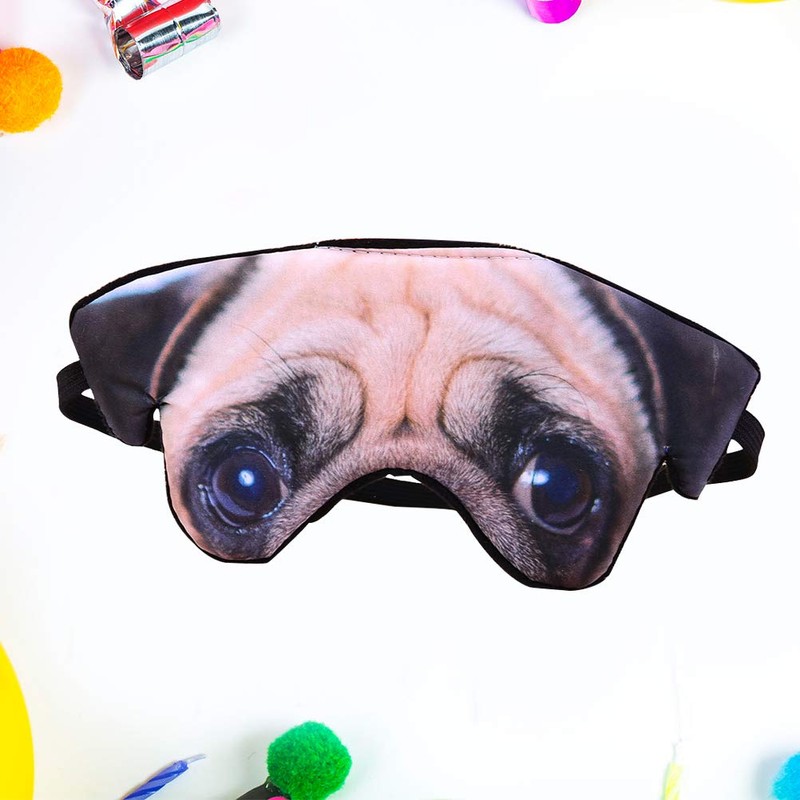 SUPVOX Sleeping Masks Dog Pug Pattern Eye Mask Eye Cooling