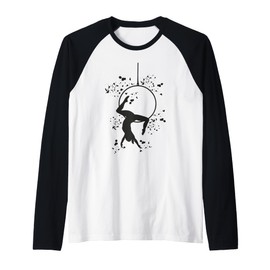 Aerialist Colorsplash Aerial Ring Kids Lyra Aerial Hoop Raglan Baseball Tee