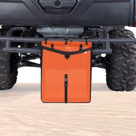 KEMIMOTO Large Trash Bag for UTV ATV, Dry-Wet Trash Sack PVC Mesh Universal Accessorie Compatible with Polaris RZR, Can-Am, CFMOTO, Teryx, Pioneer, Golf Cart, Off-Road-Work (Orange)