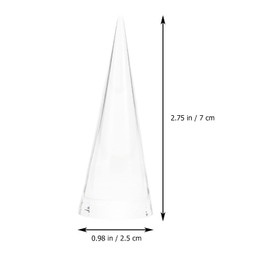 SAFIGLE 2sets Jewellery Organiser Stand Acrylic Ring Holder Display Stand Sturdy Base Ideal Family Friends 6pcs*2