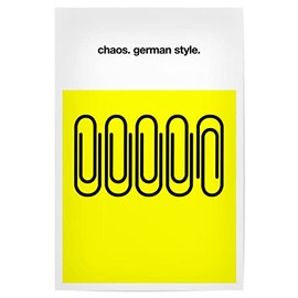 artboxONE Poster 30 x 20 cm Statements & Quotes Typography German Chaos Picture Typography Paper Clips Chaos