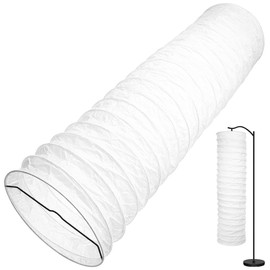 Kichvoe Paper Floor Lamp Shade: Foldable Standing Lampshade for Living Room, Bedroom, Hotel Decor, Soft Diffused Lighting, Easy to Install, 36.22 X 8.66 X 8.66 Inches (No Base)