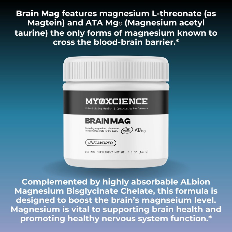 MYOXCIENCE Brain Mag | Magnesium L-Threonate Magtein & Magnesium Glycinate