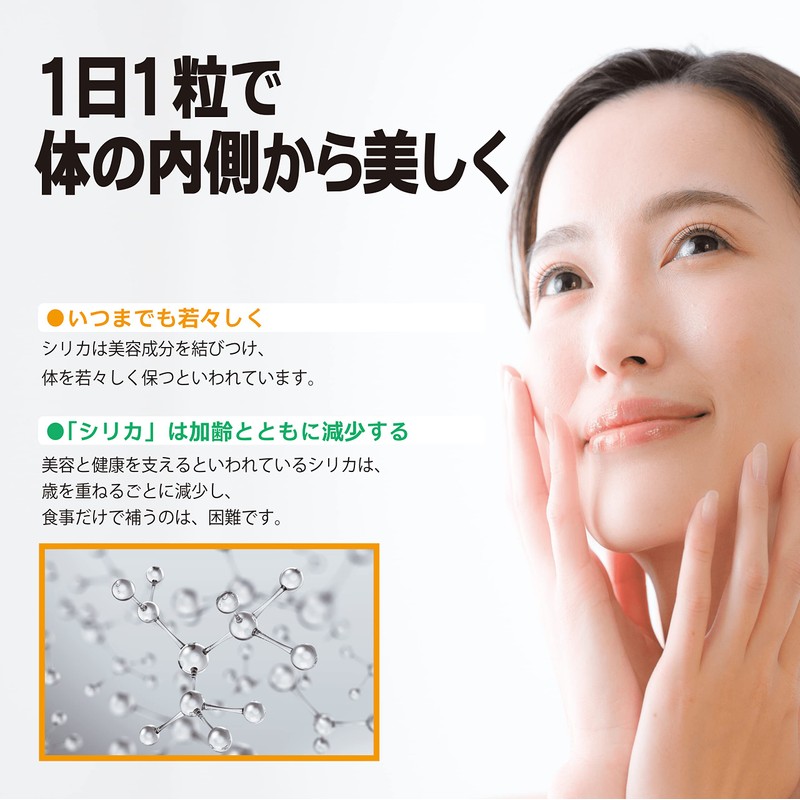 3袋で300円お得！元気になるシリカ 30日分 高濃度シリカ(ケイ素)3000mg 国産無農薬 4種の必須ミネラル