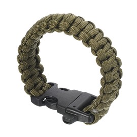 PATIKIL Survival Paracord Bracelets Braid Parachute Bracelet with Plastic Buckle Party Gifts Camping Outer Packaging for Men Dark Green