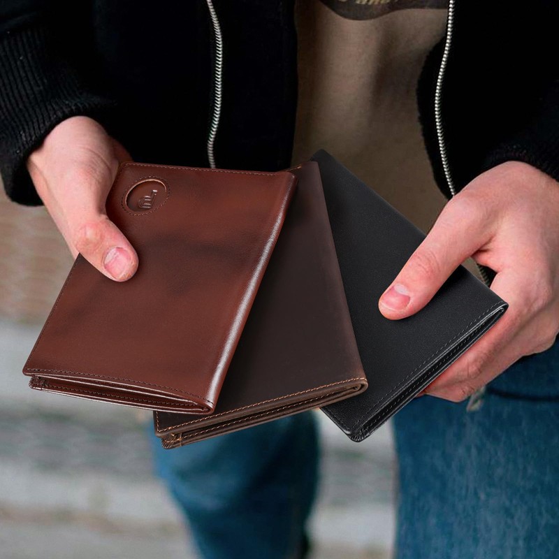 Polare Luxury RFID Blocking Leather Passport Holder Travel Wallet for
