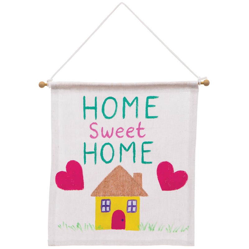 Baker Ross White Canvas Hanging Banner (Pack of 2) -