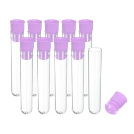 PATIKIL 2.4 Inch Length Plastic Needle Storage Holder, Pack of 10 Portable Needle Pin Toothpick Storage Tubes for Crafts Knitting, Purple