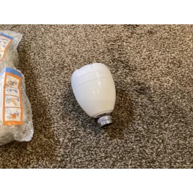 AM Conservation Group Shower Head, Spray/Massage Gloss White, 2.0 GPM Max