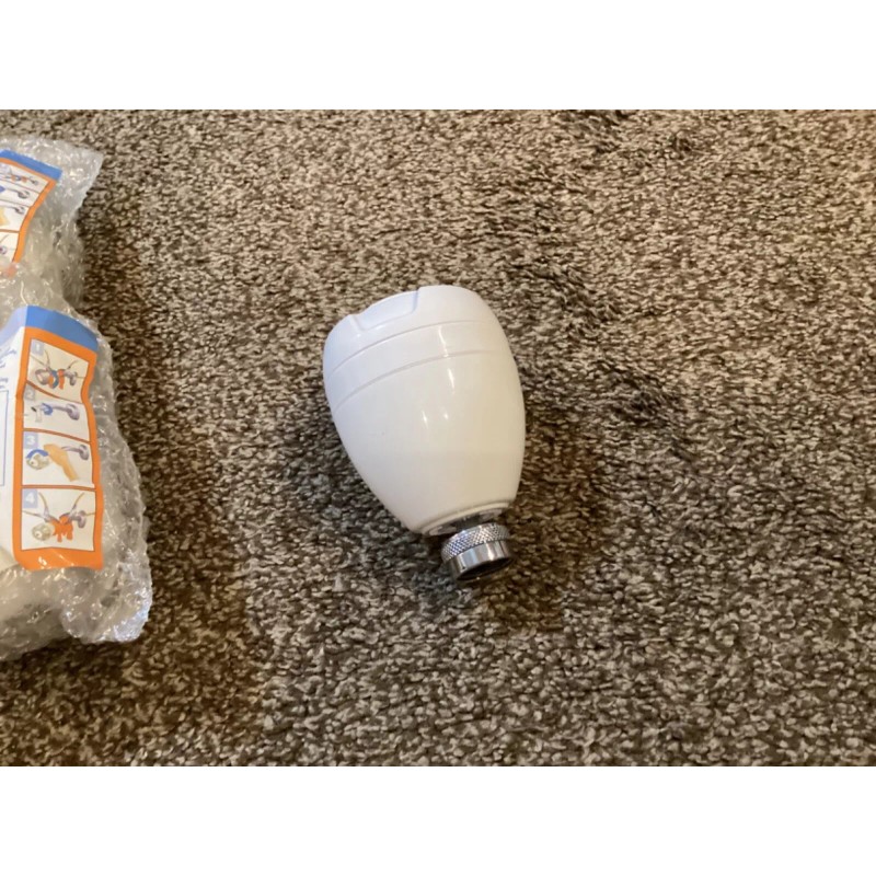 AM Conservation Group Shower Head, Spray/Massage Gloss White, 2.0 GPM
