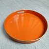 Spsyrine Round Orange Decorative Tray, 13" Plastic Serving Table Tray