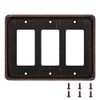 Rope Edge Decorative Wall Plate Switch Plate Outlet Cover (Triple