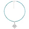 ENTREPLATA Necklace Natural Stone with Pendant 925 Sterling Silver Women