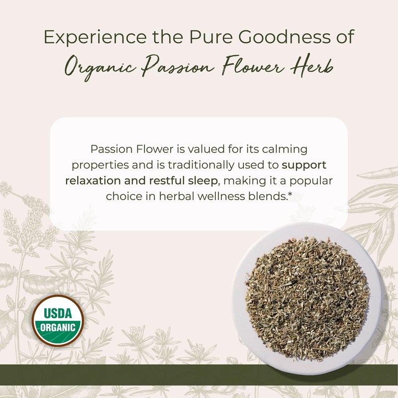 Starwest Botanicals Organic Passion Flower - Dried Loose Leaf Herb