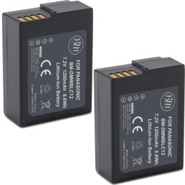 BM Premium 2 Pack of High Capacity DMW-BLC12 Batteries for Panasonic Lumix DC-FZ1000 II DC-G97 DC-G95 DMC-G85 DMC-GH2 DMC-G5 DMC-G6K DMC-G7 DMC-GX8 DMC-FZ200 DMC-FZ300 DMC-FZ1000 DMC-FZ2500 Cameras