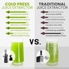 Elite Gourmet EJX600 Compact Small Space-Saving Masticating Slow Juicer Cold