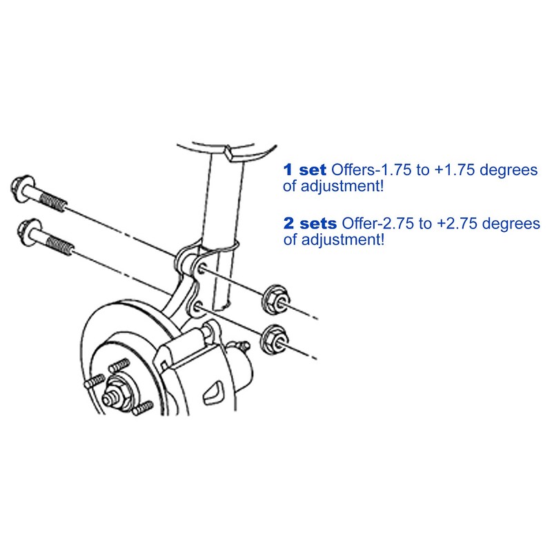 Spec-D Tuning Front Alignment Camber Kit Adjuster Compatible with 2002-2006