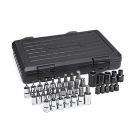 GEARWRENCH 36 Pc. 1/4", 3/8" & 1/2" Drive Bit Socket Set, Standard Hex, E-Torx & Torx, SAE/Metric - 80726