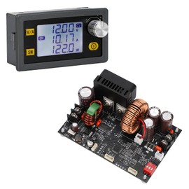 DROK CNC DC Buck Converter with Meter, 6-70V to 0-60V 20A 1200W, DC 5V 9V 12V 24V 36V 48V 60V Fixed Output Voltage, Adjustable Power Supply Voltage Regulator Step Down Module