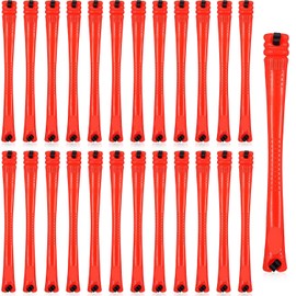 WILLBOND 60 Pcs Perm Rods Natural Long Short Hair Perm Rods with Elastic Rubber