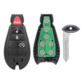 KEYALL 2 Pack 4 Buttons Remote Control Car Key Fob 2014-2018 Fit for Jeep Cherokee 2.4L,2014-2018 Fit for Jeep Cherokee 3.2L GQ4-53T