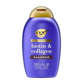 OGX, Shampoo Volumen y Fuerza Extra de Biotina y Colágeno, 385 ml