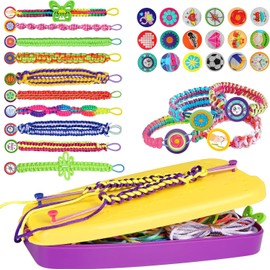 Jovicos Friendship Bracelet Making Kit, Arts and Crafts for Kids Ages 6-12, DIY Bracelet Making for Kids Creative Gifts, Girls Toys 6 7 8 9 10 11 12, Kids Travel Activity Set Birthday Gifts