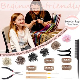 Professional Pink Hair Tinsel Kit, Fairy Hair Tinsel Extensions
