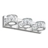 Cargifak LED Crystal Bathroom Light Fixtures, 3-Light Vanity Lights, Bathroom