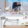 10X Magnifying Glass with Light and Clamp, Real Glass Stand